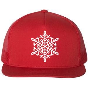 Big Snowflakes Christmas Flat Bill Trucker Hat