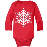 Big Snowflakes Christmas Baby Long Sleeve Bodysuit