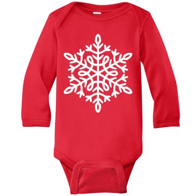 Big Snowflakes Christmas Baby Long Sleeve Bodysuit