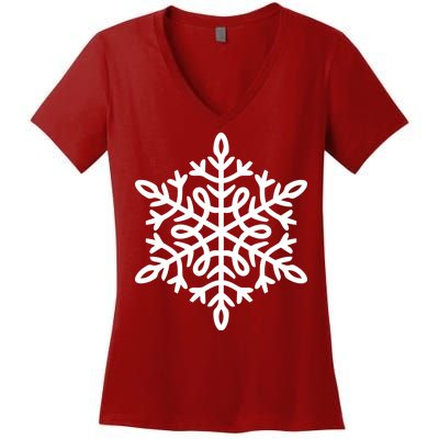 Big Snowflakes Christmas Women's V-Neck T-Shirt