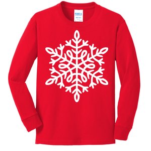 Big Snowflakes Christmas Kids Long Sleeve Shirt