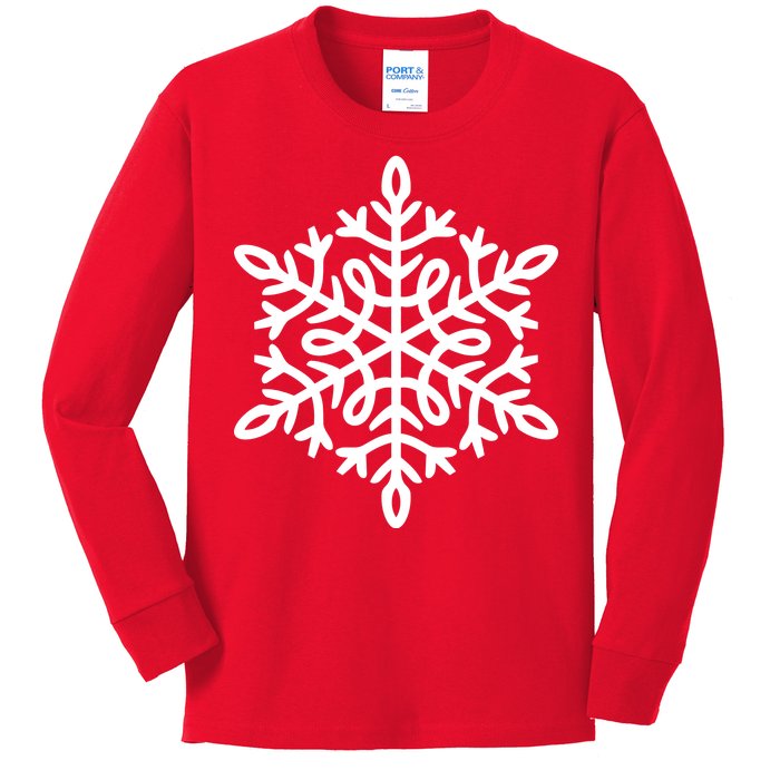 Big Snowflakes Christmas Kids Long Sleeve Shirt