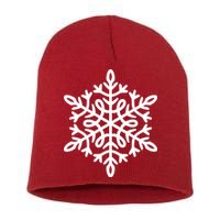 Big Snowflakes Christmas Short Acrylic Beanie