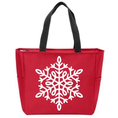 Big Snowflakes Christmas Zip Tote Bag