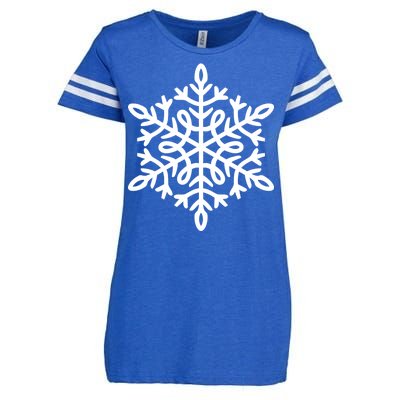 Big Snowflakes Christmas Enza Ladies Jersey Football T-Shirt