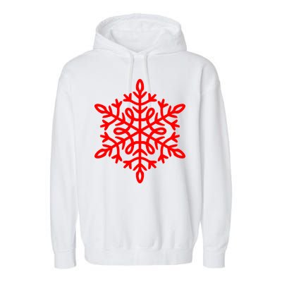 Big Snowflakes Christmas Garment-Dyed Fleece Hoodie