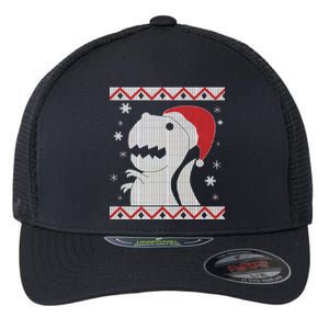 Big T-Rex Ugly Christmas Flexfit Unipanel Trucker Cap