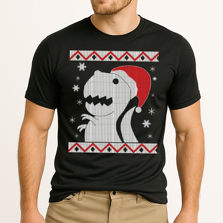Big T-Rex Ugly Christmas Performance Shirt