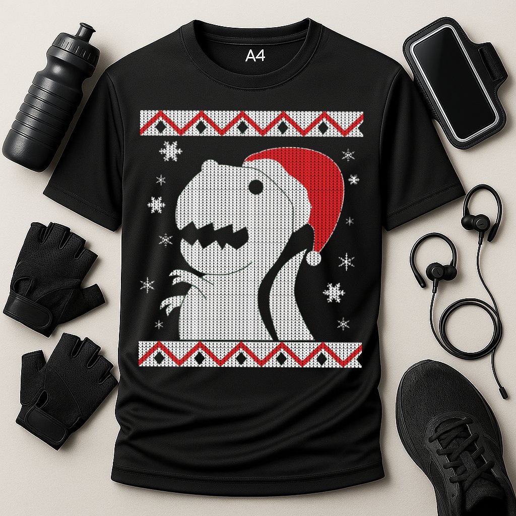 Big T-Rex Ugly Christmas Performance Shirt