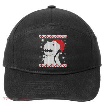 Big T-Rex Ugly Christmas 7-Panel Snapback Hat