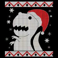 Big T-Rex Ugly Christmas Youth Performance Sprint T-Shirt