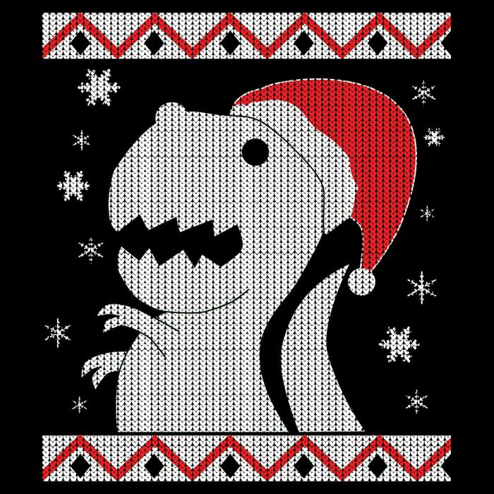 Big T-Rex Ugly Christmas Youth Performance Sprint T-Shirt
