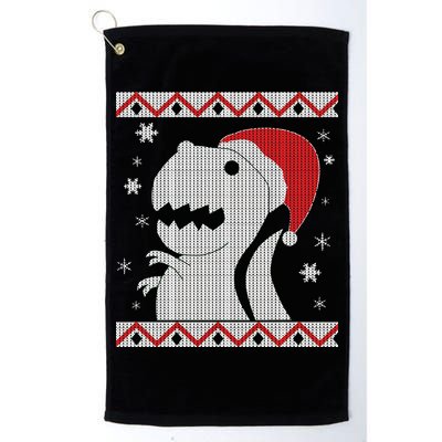 Big T-Rex Ugly Christmas Golf Towel