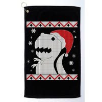 Big T-Rex Ugly Christmas Golf Towel