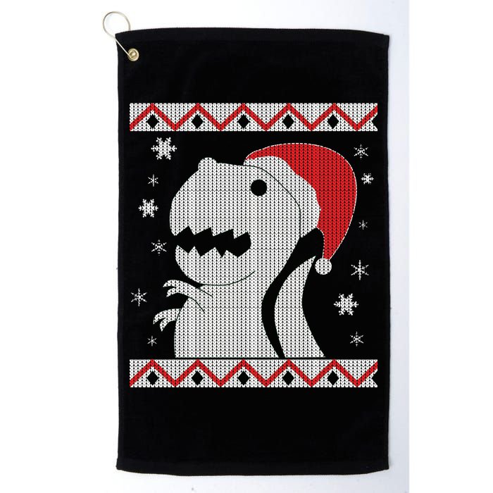Big T-Rex Ugly Christmas Golf Towel