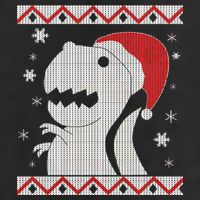 Big T-Rex Ugly Christmas Golf Towel