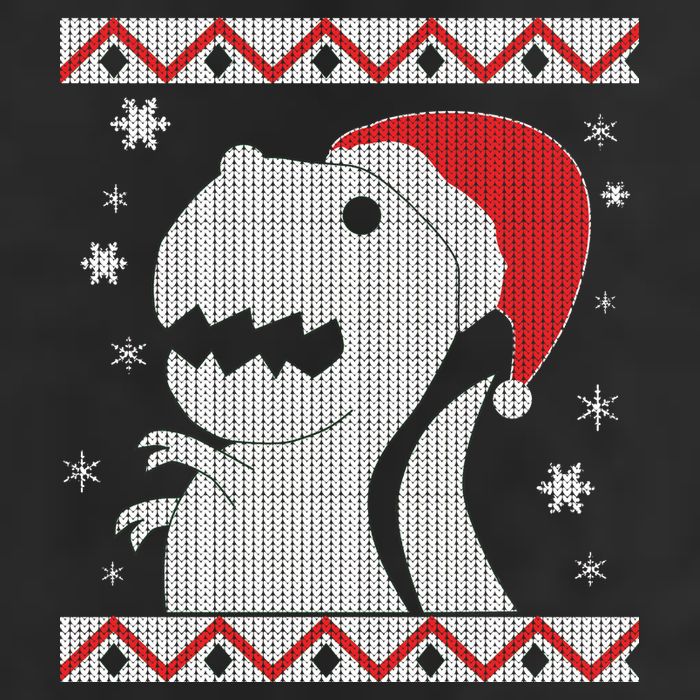 Big T-Rex Ugly Christmas Golf Towel