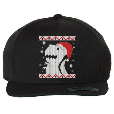 Big T-Rex Ugly Christmas Wool Snapback Cap