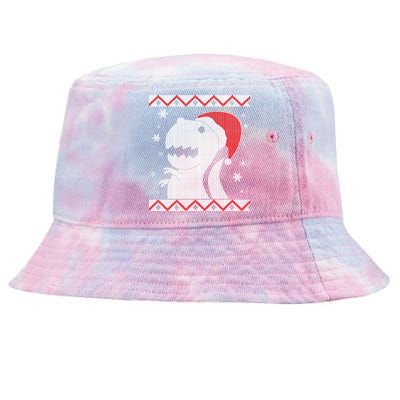 Big T-Rex Ugly Christmas Tie-Dyed Bucket Hat