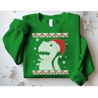 Big T-Rex Ugly Christmas Sweatshirt