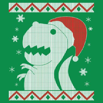 Big T-Rex Ugly Christmas T-Shirt
