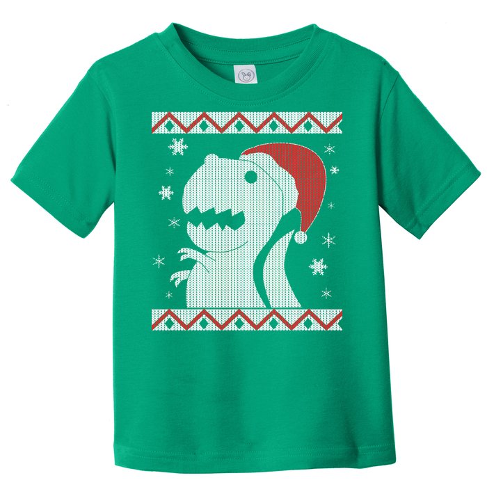 Big T-Rex Ugly Christmas Toddler T-Shirt