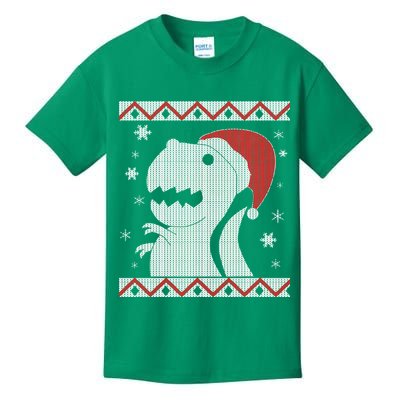 Big T-Rex Ugly Christmas Kids T-Shirt