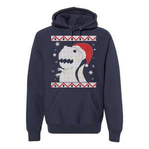 Big T-Rex Ugly Christmas Premium Hoodie