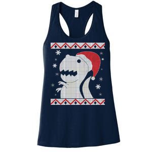 Big T-Rex Ugly Christmas Women's Racerback Tank