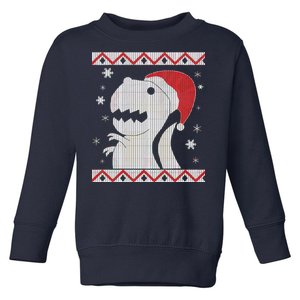 Big T-Rex Ugly Christmas Toddler Sweatshirt