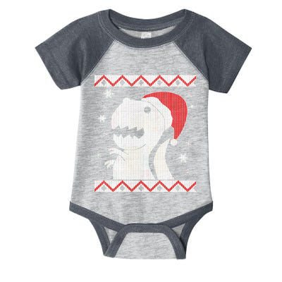 Big T-Rex Ugly Christmas Infant Baby Jersey Bodysuit