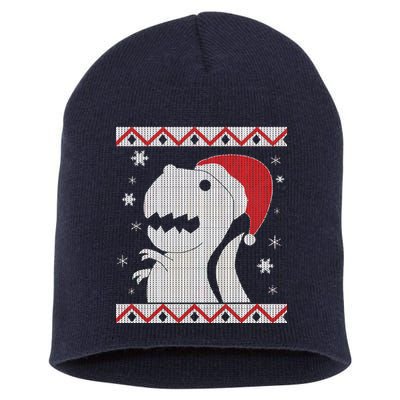 Big T-Rex Ugly Christmas Short Acrylic Beanie