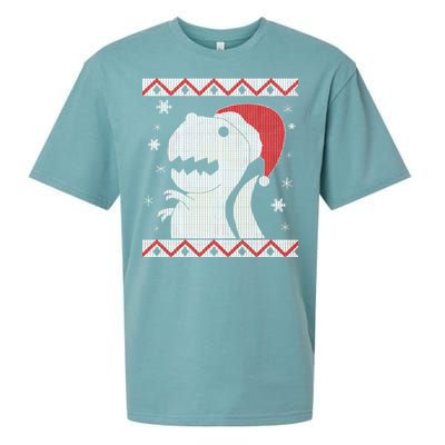 Big T-Rex Ugly Christmas Sueded Cloud Jersey T-Shirt