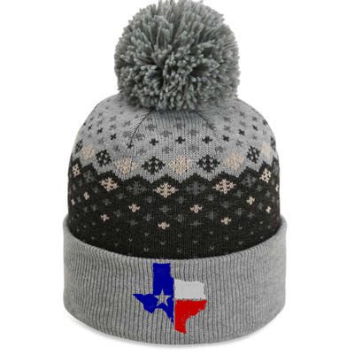 Big Texas Flag Vintage The Baniff Cuffed Pom Beanie