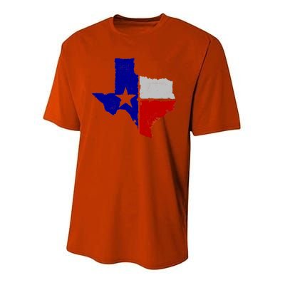 Big Texas Flag Vintage Youth Performance Sprint T-Shirt