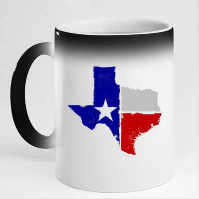 Big Texas Flag Vintage 11oz Black Color Changing Mug