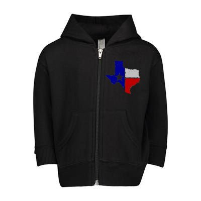 Big Texas Flag Vintage Toddler Zip Fleece Hoodie