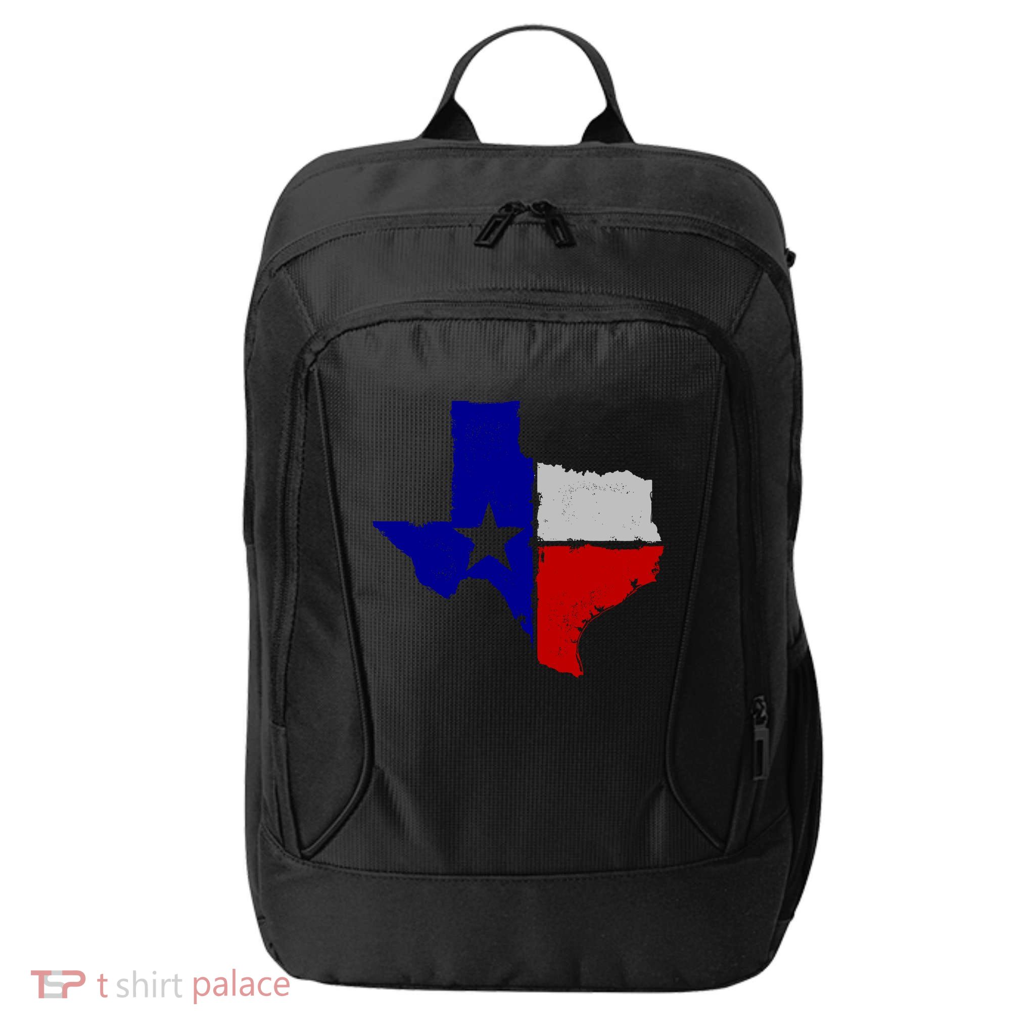Big Texas Flag Vintage City Backpack