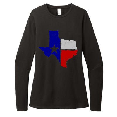 Big Texas Flag Vintage Womens CVC Long Sleeve Shirt