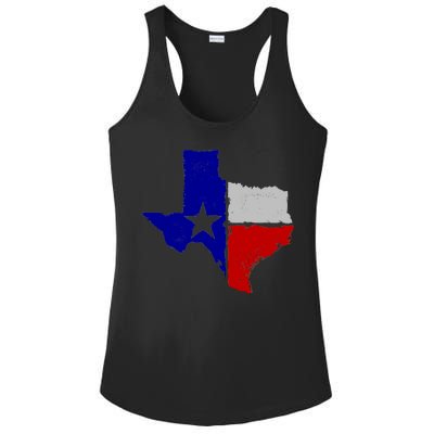 Big Texas Flag Vintage Ladies PosiCharge Competitor Racerback Tank