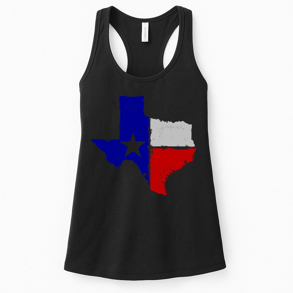 Big Texas Flag Vintage Womens Tank Top