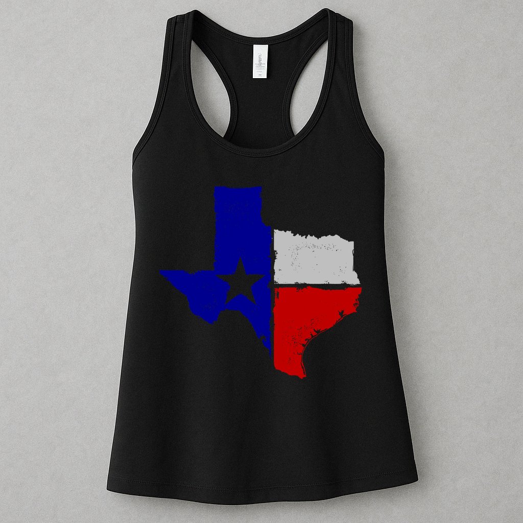 Big Texas Flag Vintage Womens Tank Top