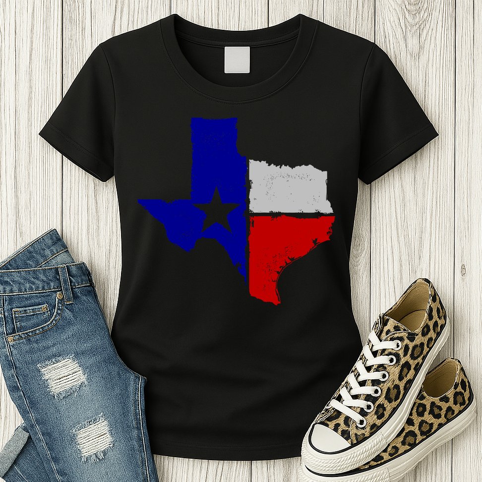 Big Texas Flag Vintage Womens T-Shirt