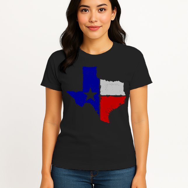 Big Texas Flag Vintage Womens T-Shirt