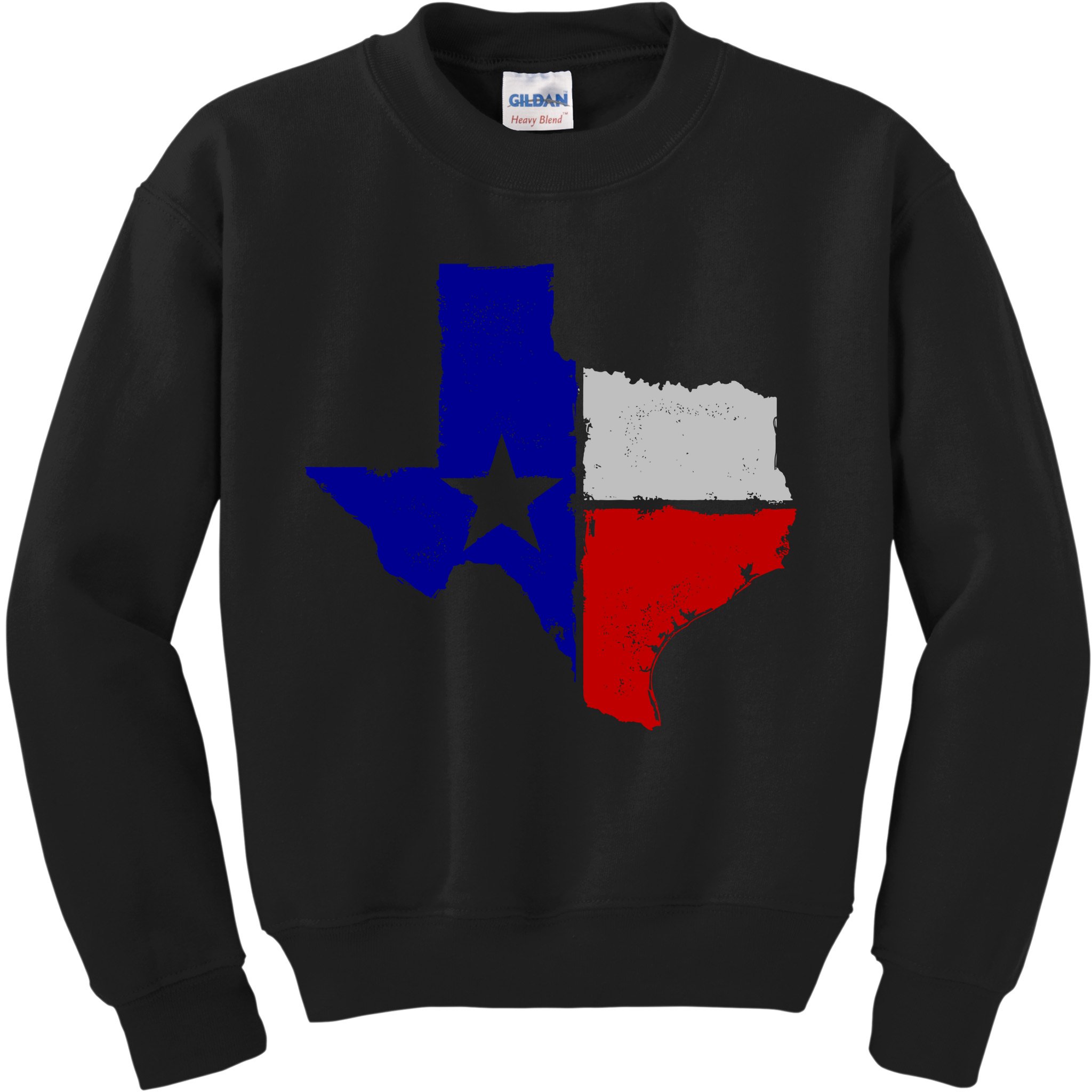 Big Texas Flag Vintage Kids Sweatshirt