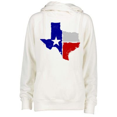 Big Texas Flag Vintage Womens Funnel Neck Pullover Hood