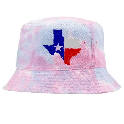 Big Texas Flag Vintage Tie-Dyed Bucket Hat