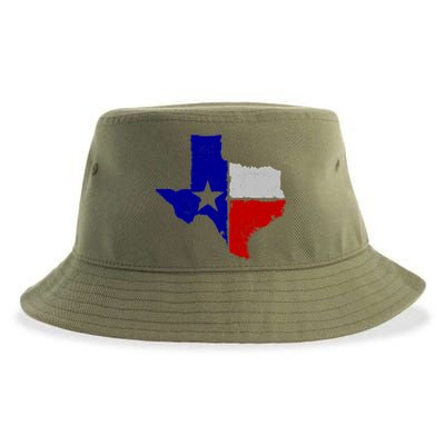 Big Texas Flag Vintage Sustainable Bucket Hat