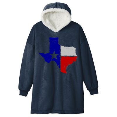 Big Texas Flag Vintage Hooded Wearable Blanket