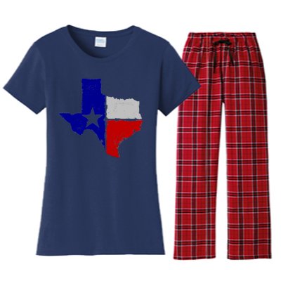 Big Texas Flag Vintage Women's Flannel Pajama Set